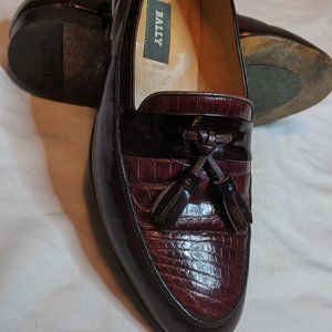Bally Lucio Italian Crocodile Loafers